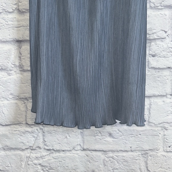 Madewell Teapot Blue The Goldie Dress in Plissé Size 2 - Picture 3 of 8